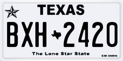TX license plate BXH2420