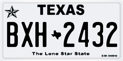 TX license plate BXH2432