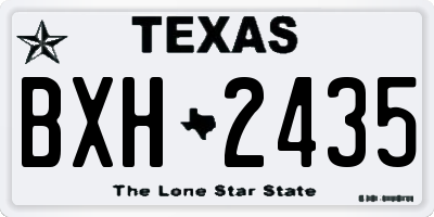 TX license plate BXH2435
