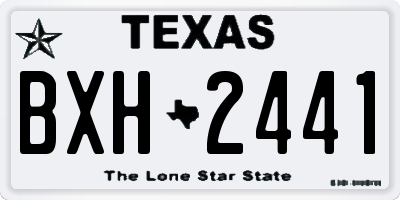 TX license plate BXH2441