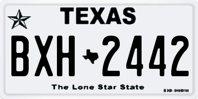 TX license plate BXH2442