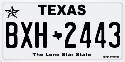 TX license plate BXH2443