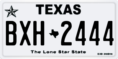 TX license plate BXH2444