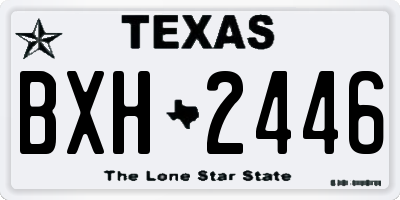 TX license plate BXH2446