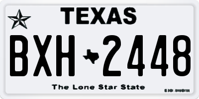 TX license plate BXH2448