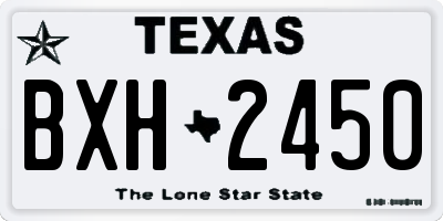 TX license plate BXH2450