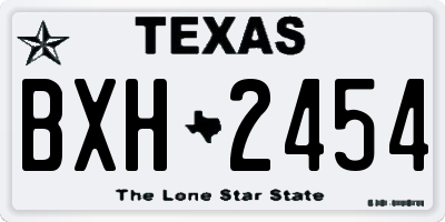 TX license plate BXH2454