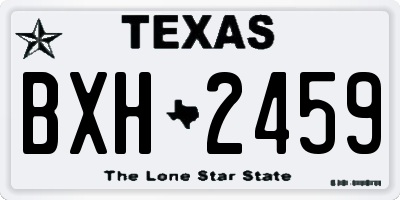 TX license plate BXH2459