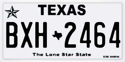 TX license plate BXH2464