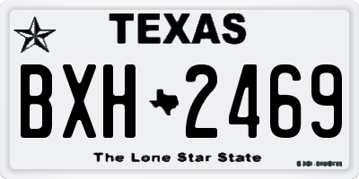 TX license plate BXH2469