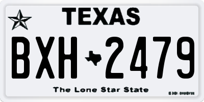 TX license plate BXH2479