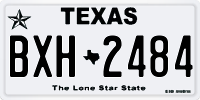 TX license plate BXH2484