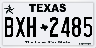 TX license plate BXH2485