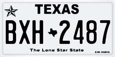 TX license plate BXH2487