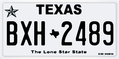 TX license plate BXH2489