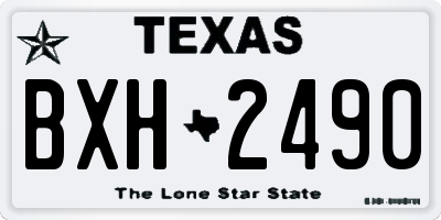 TX license plate BXH2490