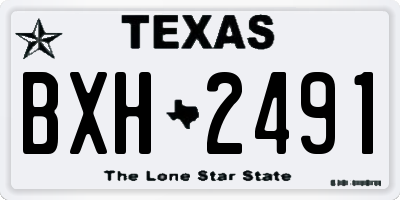 TX license plate BXH2491