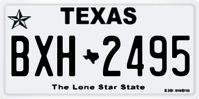 TX license plate BXH2495