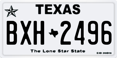 TX license plate BXH2496