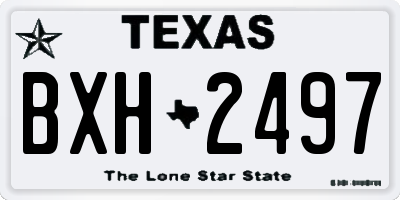 TX license plate BXH2497