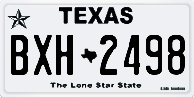 TX license plate BXH2498