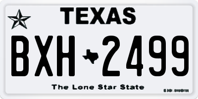TX license plate BXH2499