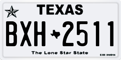 TX license plate BXH2511