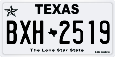 TX license plate BXH2519