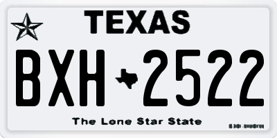 TX license plate BXH2522