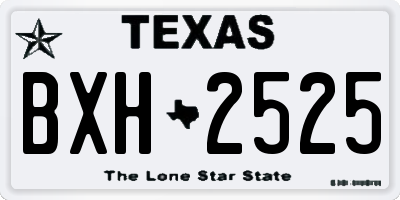 TX license plate BXH2525