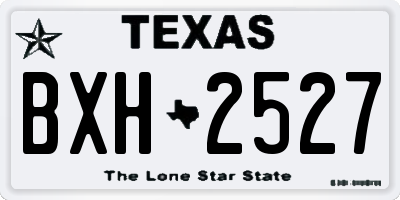 TX license plate BXH2527
