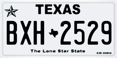 TX license plate BXH2529