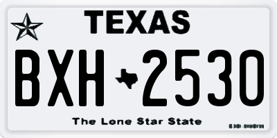 TX license plate BXH2530