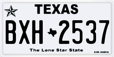 TX license plate BXH2537