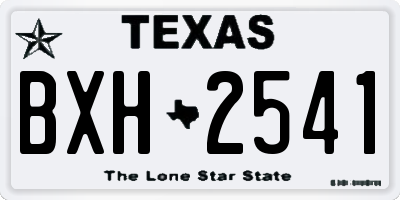 TX license plate BXH2541