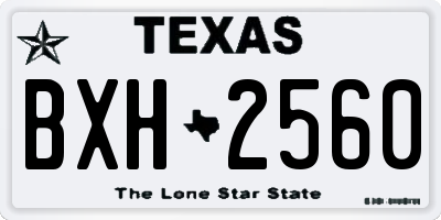 TX license plate BXH2560