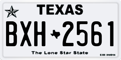 TX license plate BXH2561