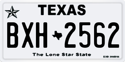 TX license plate BXH2562