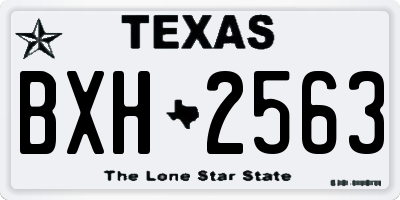 TX license plate BXH2563