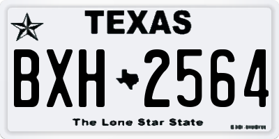 TX license plate BXH2564