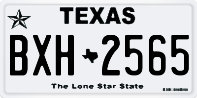 TX license plate BXH2565