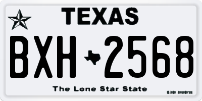 TX license plate BXH2568