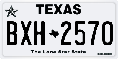 TX license plate BXH2570