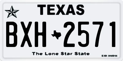 TX license plate BXH2571