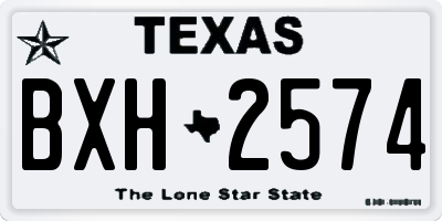 TX license plate BXH2574