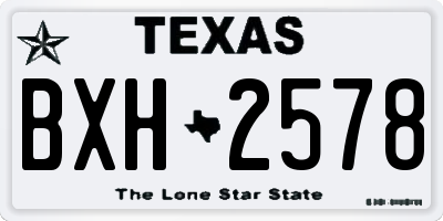 TX license plate BXH2578