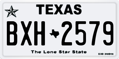 TX license plate BXH2579