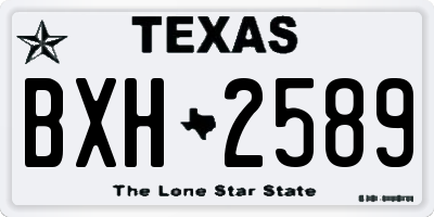 TX license plate BXH2589