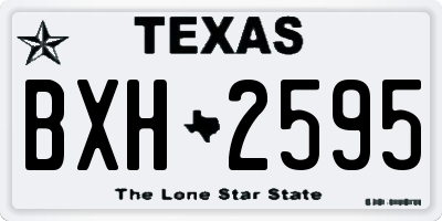 TX license plate BXH2595