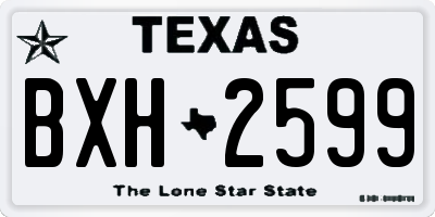 TX license plate BXH2599